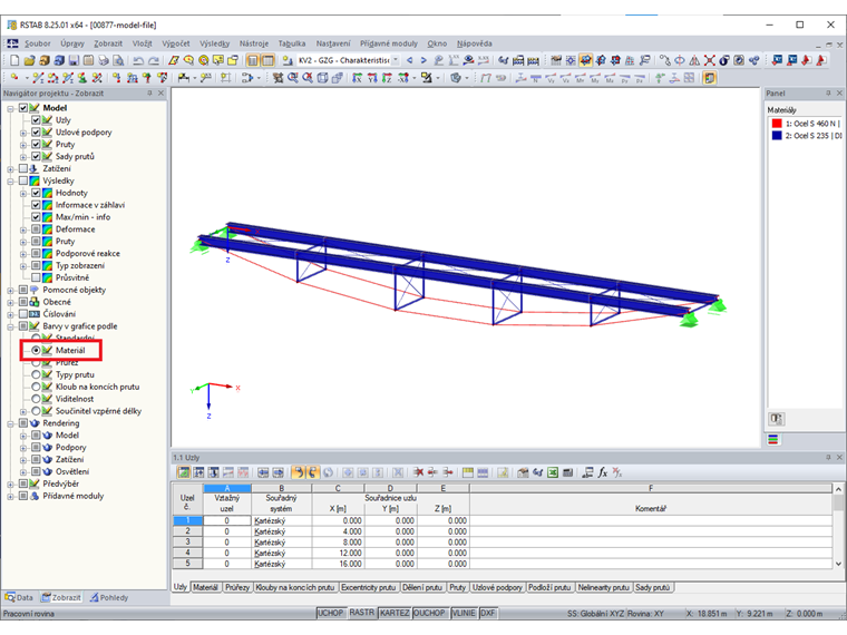 Barvy materiálů v grafice
