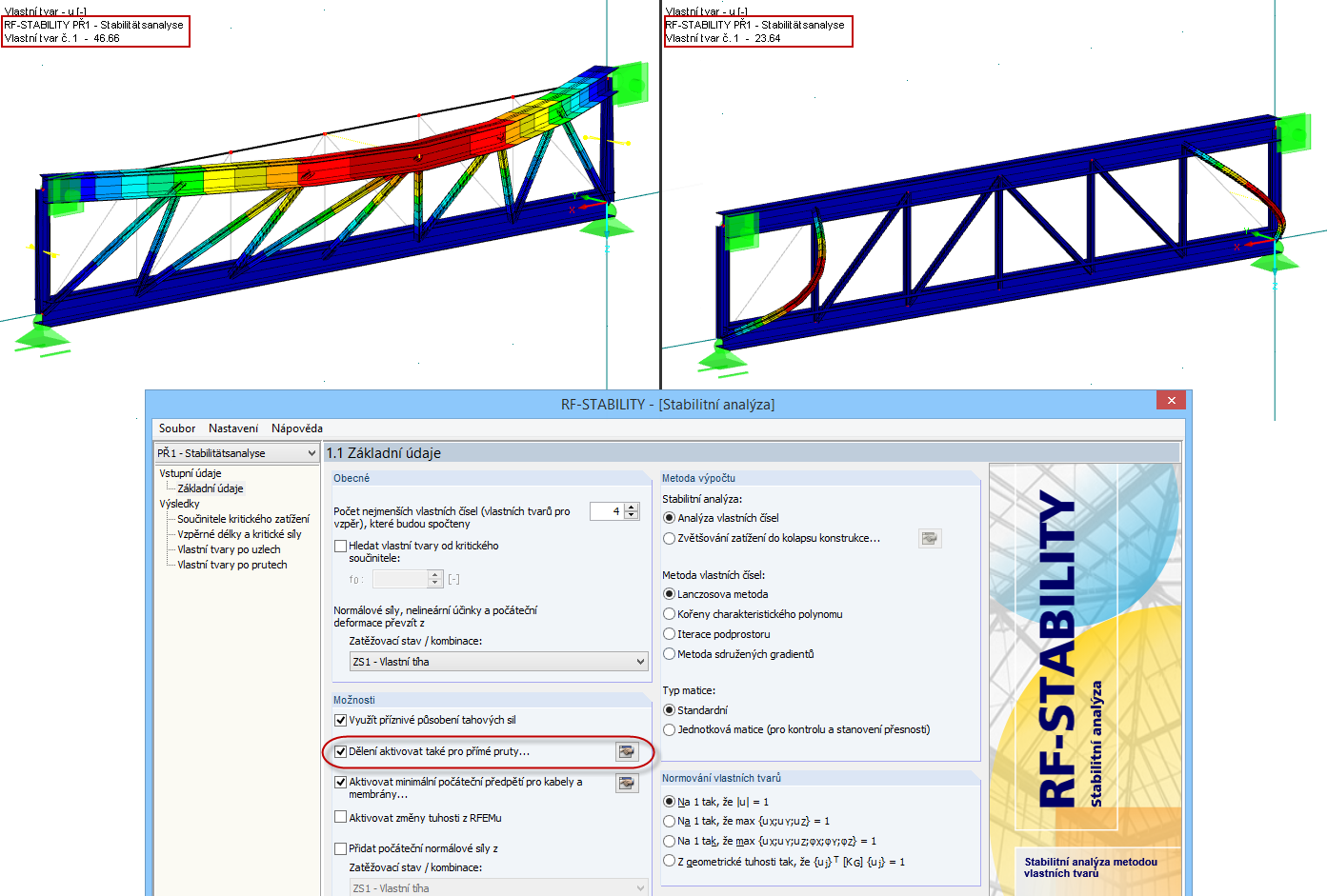 Rozdíl v nastavení