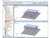 Zobrazení průniků volných zatížení