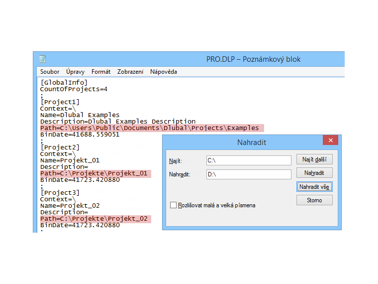 Změnit cestu k adresáři