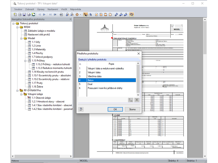 Šablony tiskových protokolů