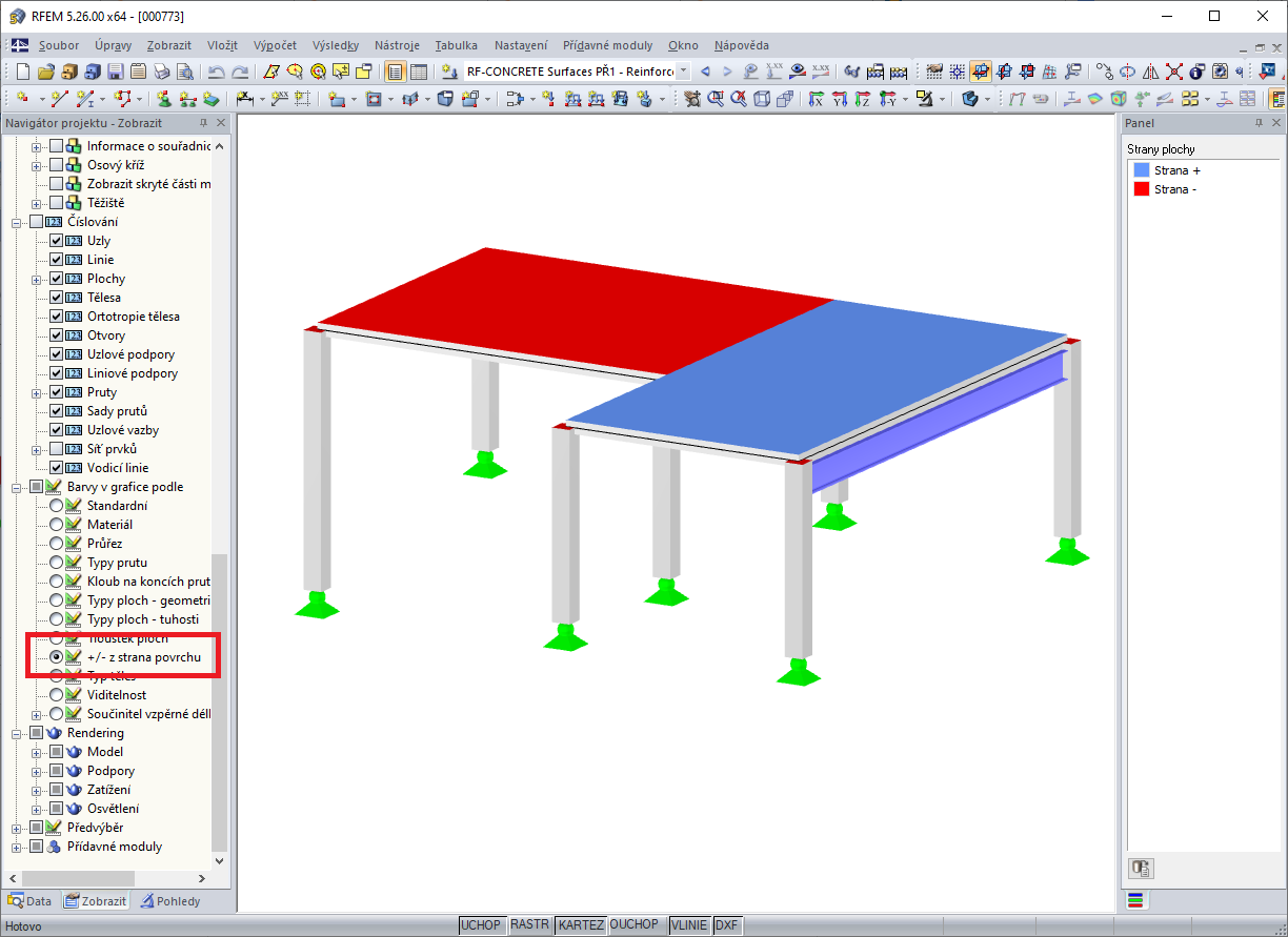 Barvy ploch v grafice podle směru z