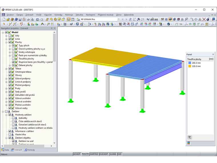 Farbskala der Dicken im Panel