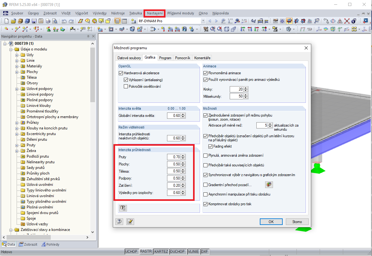Intezita průhlednosti