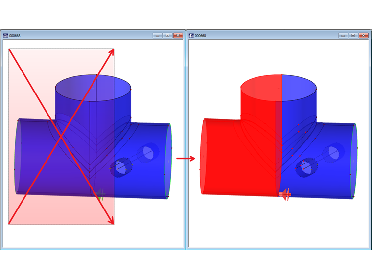Výběr zleva doprava