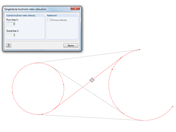 Vytvoření tečny ke kružnicím nebo obloukům