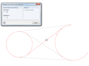 Vytvoření tečny ke kružnicím nebo obloukům