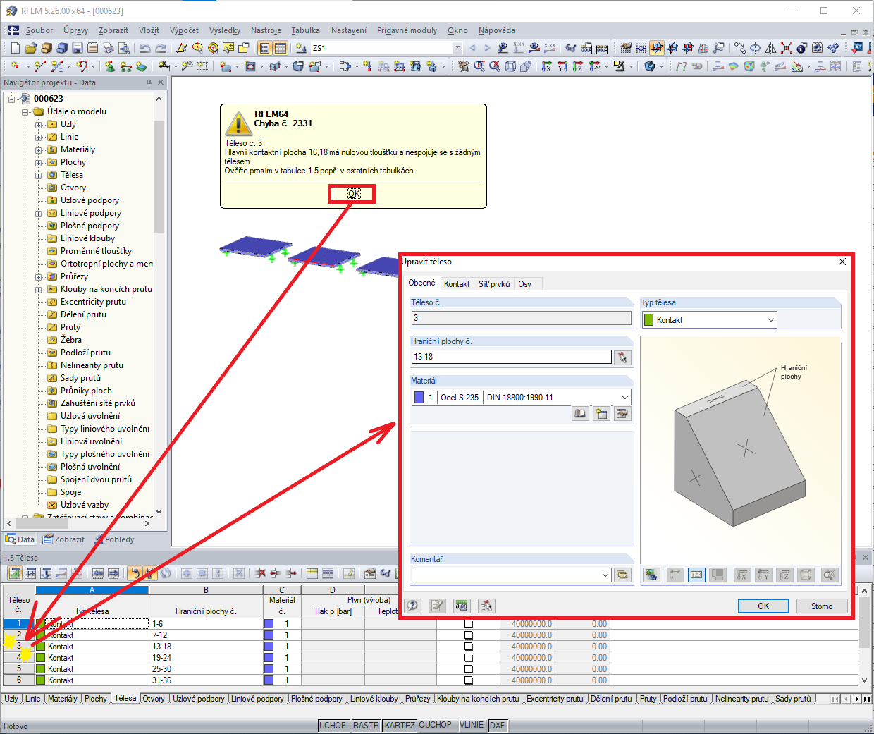 Propojení tabulek a dialogů
