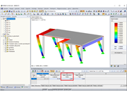 Vlastní frekvence konstrukce před redukcí tuhosti