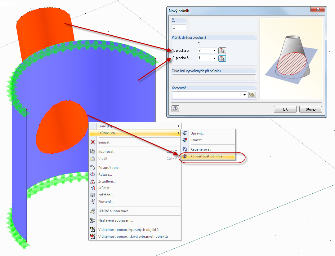 Automatické vytváření průniků