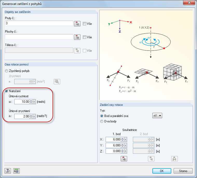 Generování zatížení z pohybu