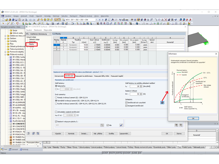 Zohlednění smršťování