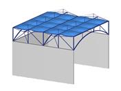 Pneumatická nosná konstrukce střechy