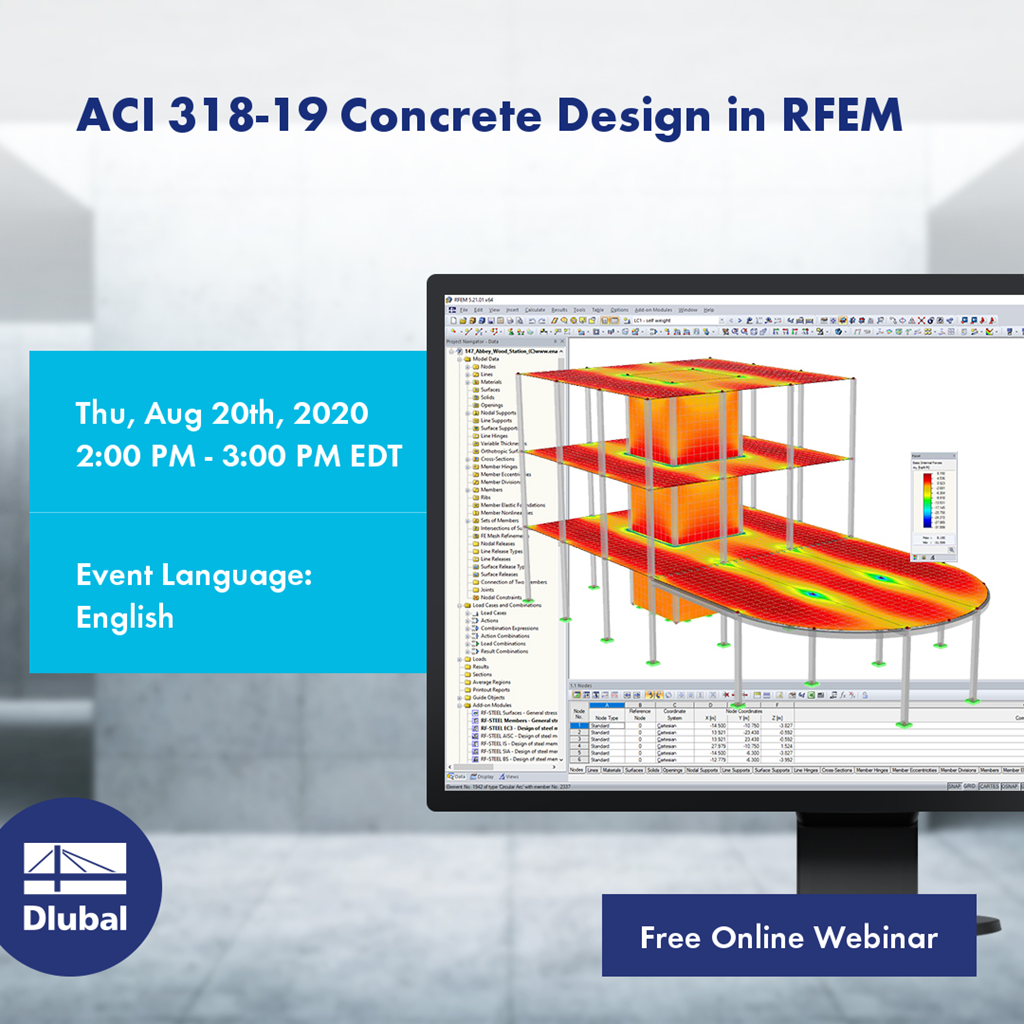 Posouzení betonu podle ACI 318-19 v RFEMu