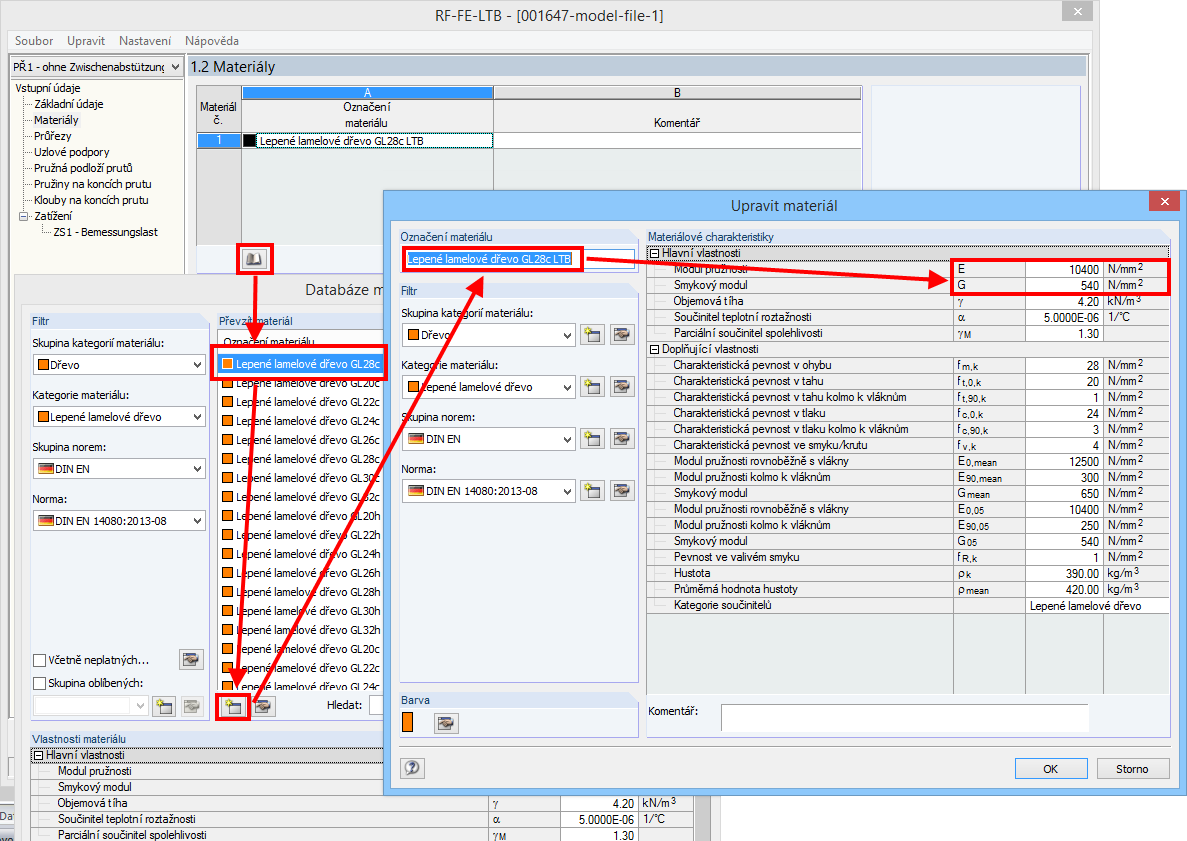 Vytvoření uživatelsky definovaného materiálu