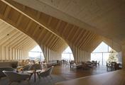 Vnitřní pohled na stropy s dřevěnými žebry (© LignoAlp)