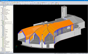 3D model horské chaty v programu RFEM (© LignoAlp)