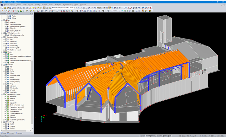 3D model horské chaty v programu RFEM (© LignoAlp)
