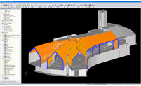 3D model horské chaty v programu RFEM (© LignoAlp)