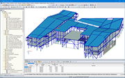 3D-Modell der Schule in RFEM (© DBC AS)