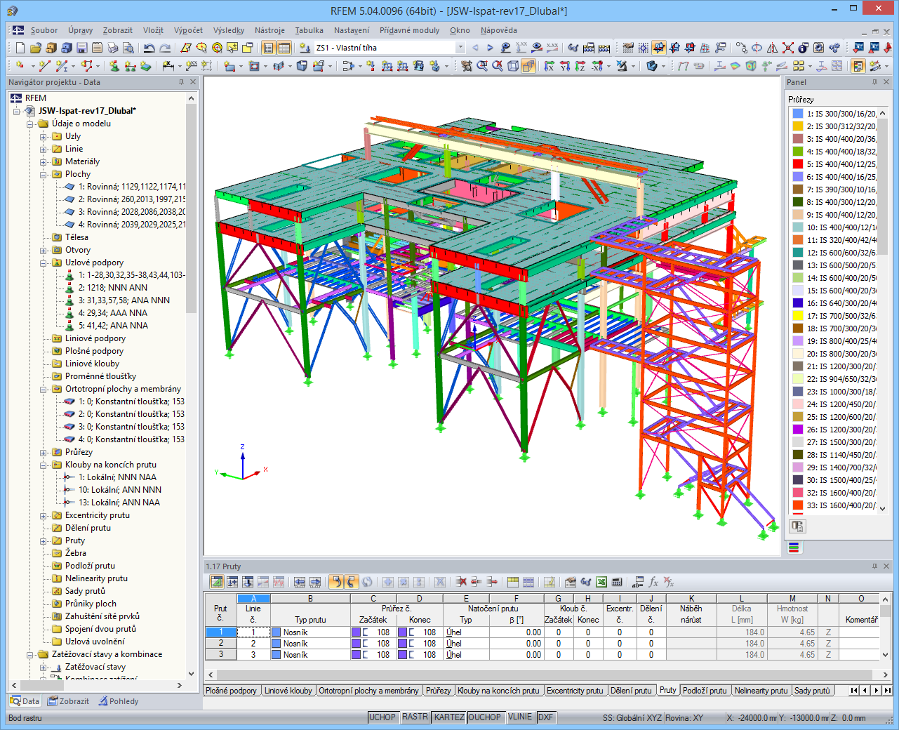 RFEM model zařízení na kontinuální lití s rozšířením (© IB Mauss)