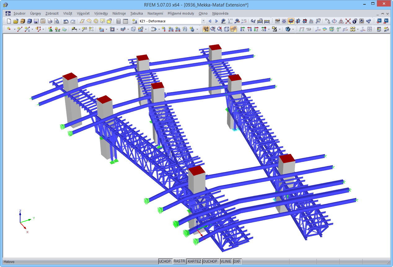 Model nosné konstrukce v programu RFEM (© GHI)