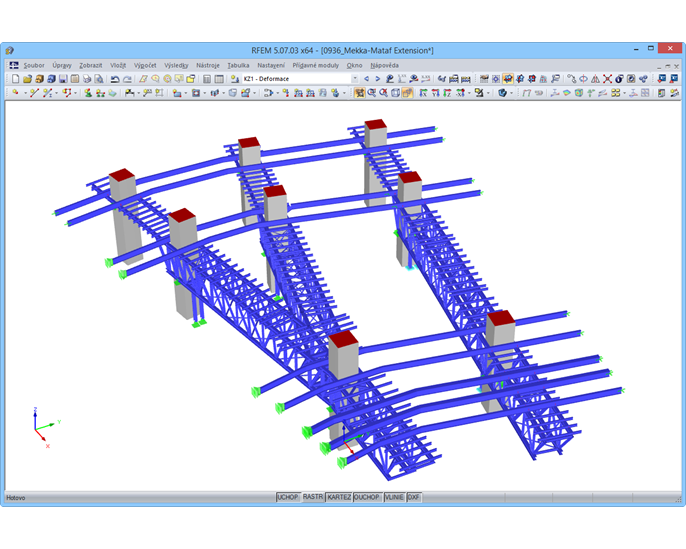 Model nosné konstrukce v programu RFEM (© GHI)