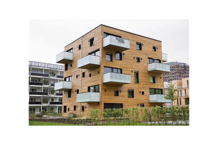 Pohled na Woodcube (© Isenmann Ingenieure)