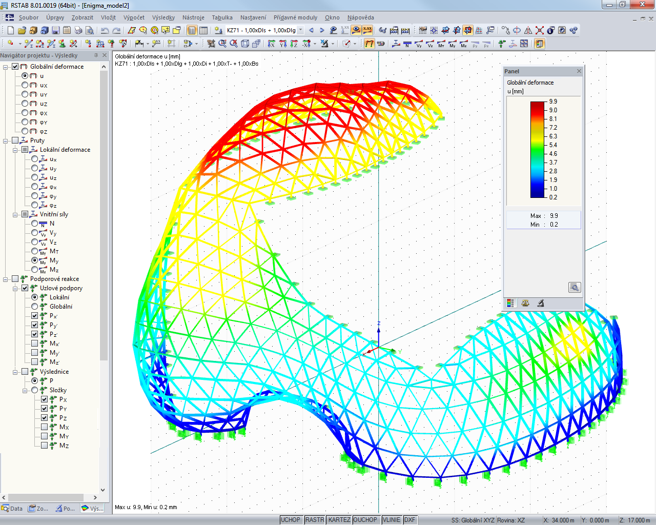 Modell des „Enigma“ in RSTAB (© Novum Structures)