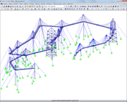 Celý model konstrukce v programu RFEM (© Meyer+Schubart)