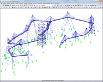 Celý model konstrukce v programu RFEM (© Meyer+Schubart)