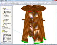 Modell des Turmes in RSTAB (© Pirmin Jung Ingenieure)