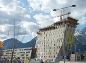Model hotelu Ramada Innsbruck Tivoli, Rakousko, v RFEMu