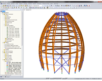 Gesamtstruktur des Baumturmes in RSTAB (© WIEHAG)
