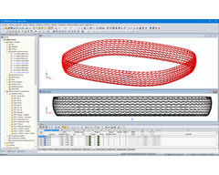 3D model nosné konstrukce Allianz arény v programu RSTAB (© IPL GmbH)