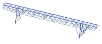 RSTAB-Modell der Kranbrücke (© IB Burgdorf GmbH)