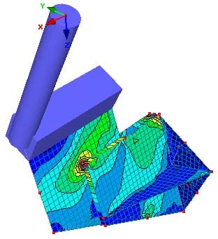 Detail přípoje v ocelové konstrukci