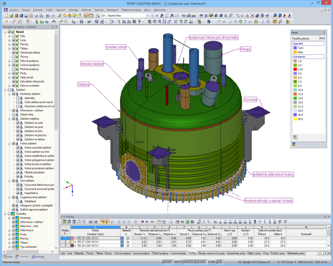 Model výpočtu v programu RFEM (© Peter & Partner)