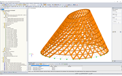 RSTAB-Modell der Pfarrkirche St. Josef in Holzkirchen (© Sailer Stepan Partner GmbH)