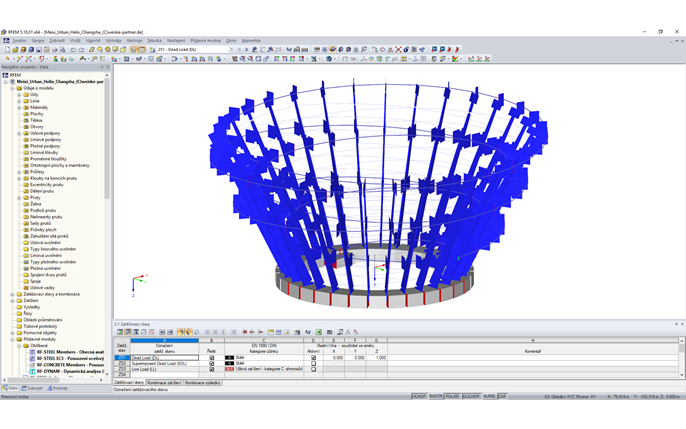 Modell der Meixi Urban Helix, Changsha in RFEM (© Weiske + Partner GmbH)