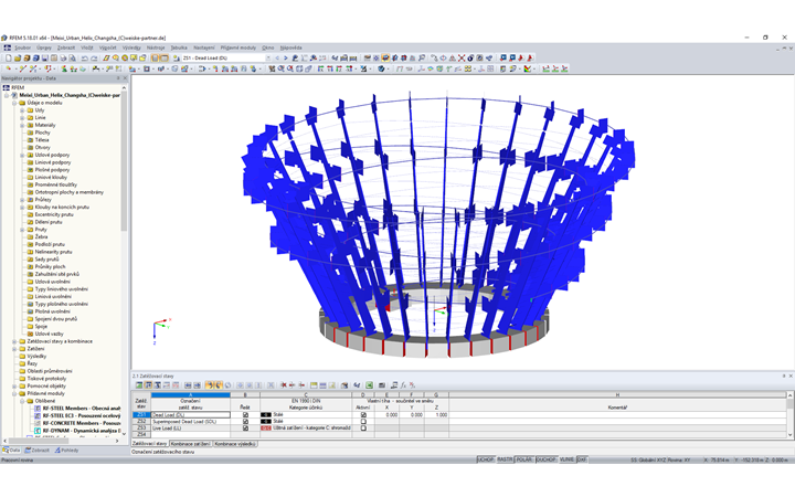 Modell der Meixi Urban Helix, Changsha in RFEM (© Weiske + Partner GmbH)