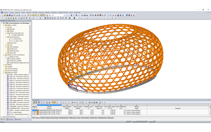 3D model CIMU - ILE DE SEGUIN v programu RSTAB (© sblumer ZT GmbH)