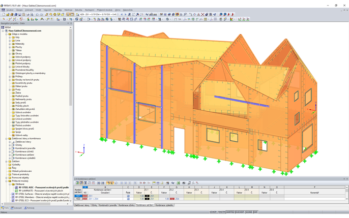 3D model domu Haus Gables v programu RFEM (© Bensonwood)
