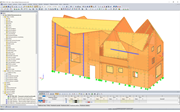 3D model domu Haus Gables v programu RFEM (© Bensonwood)