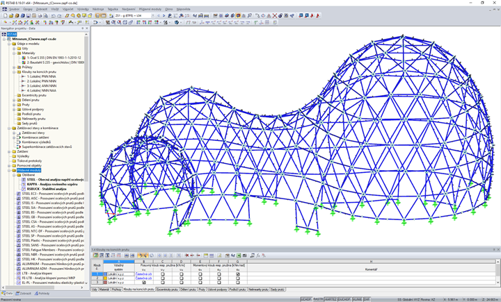 3D model vstupní budovy v programu RSTAB (© zapf & co.)