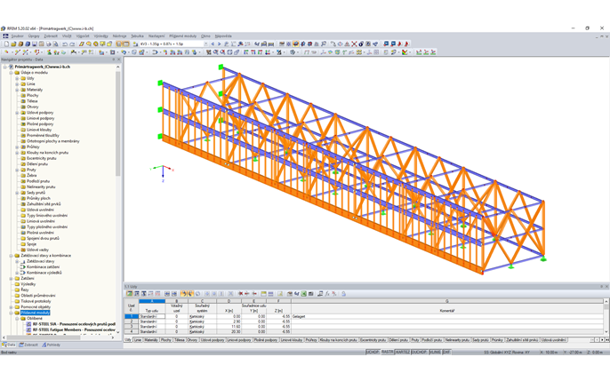 Model příhradové konstrukce v programu RFEM se zohledněním dvou nových podlaží (© Indermühle Bauingenieure)
