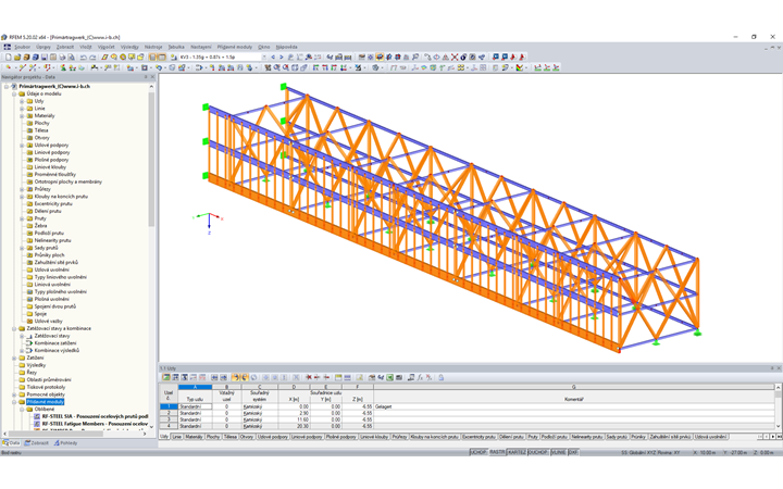 Model příhradové konstrukce v programu RFEM se zohledněním dvou nových podlaží (© Indermühle Bauingenieure)