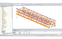 Model příhradové konstrukce v programu RFEM se zohledněním dvou nových podlaží (© Indermühle Bauingenieure)