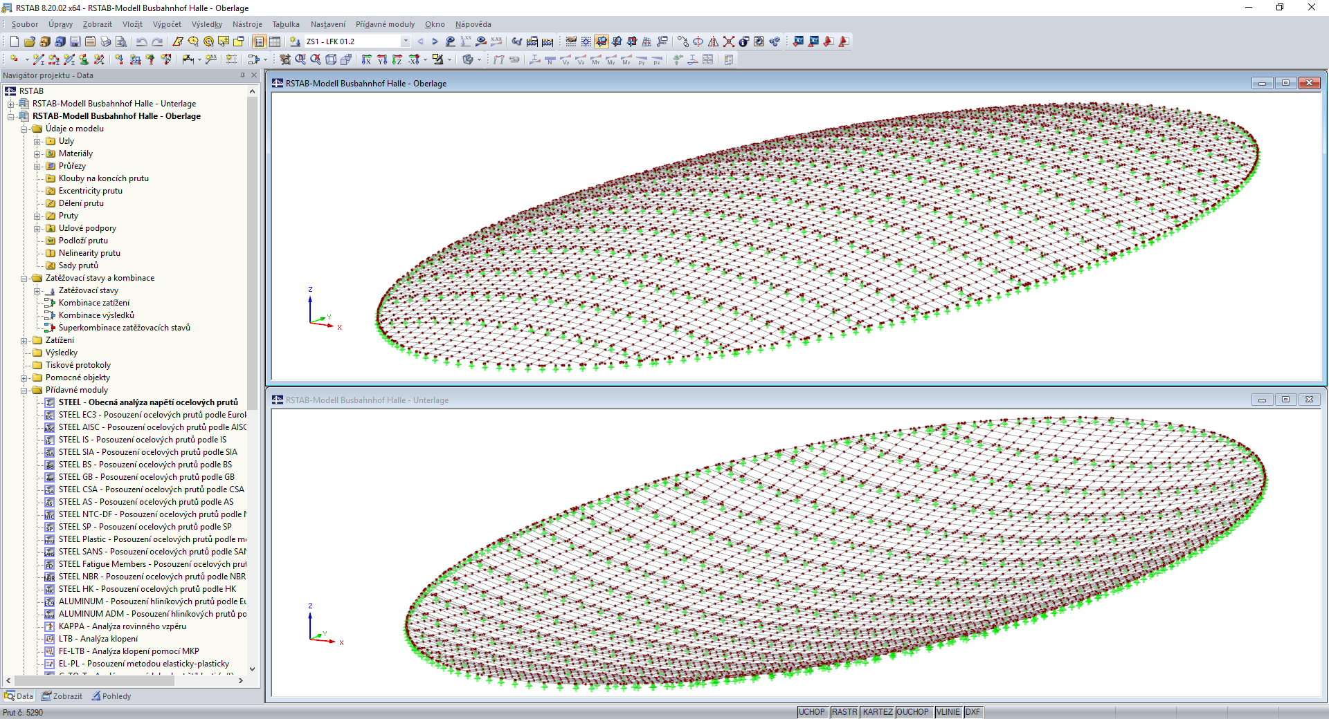 Náhradní modely pro membrány v programu RSTAB (© zapf & co.)