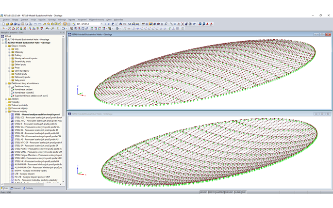 Náhradní modely pro membrány v programu RSTAB (© zapf & co.)